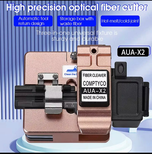 Cliveuse Fibre Optique COMPTYCO AUA-X2 — Retour Automatique, Or Rose | FTTX