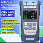 AUA-350 Compteur de Puissance Optique PON Portable - PON OPM LED 1310/1490/1550nm 2 Ports FTTX/ONT/OLT 3